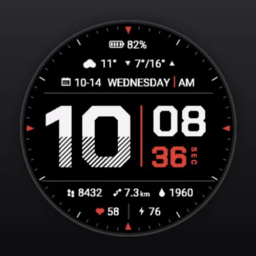 Kinetic watch face