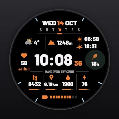 Ridgeline watch face