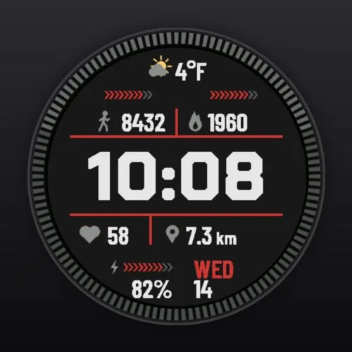 Torque watch face